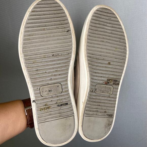ALDO |‎ Cream Colored Nautral men’s Sneakers 9.5 - Picture 5 of 6